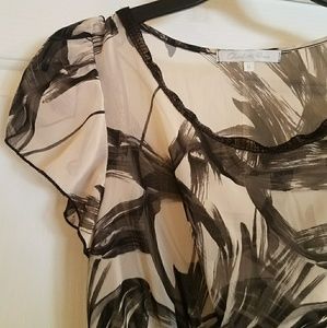 EUC| Sheer Abstract Charlotte Russe Top